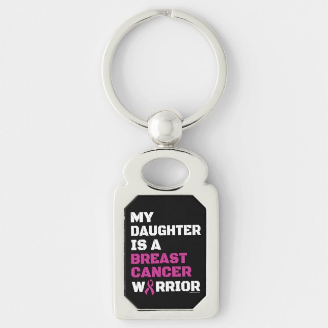 Warrior/Block/Daughter...Breast Cancer Keychain (Front)