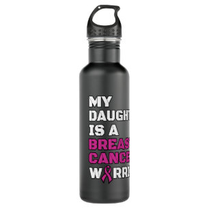 Warrior/Block/Daughter...Breast Cancer Stainless Steel Water Bottle
