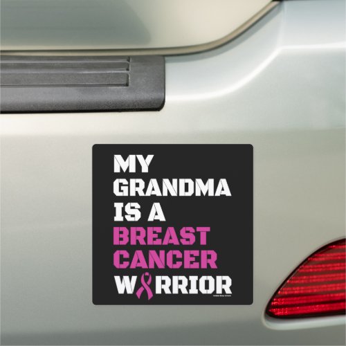 WarriorBlockGrandmaBreast Cancer Car Magnet