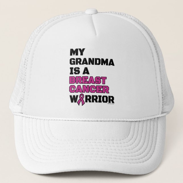 Warrior/Block/Grandma...Breast Cancer Trucker Hat (Front)
