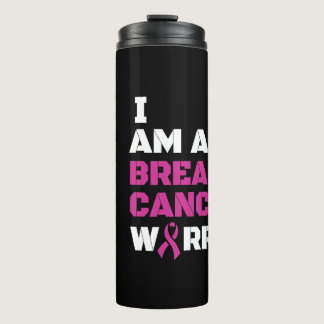 Warrior/Block/I am...Breast Cancer Thermal Tumbler