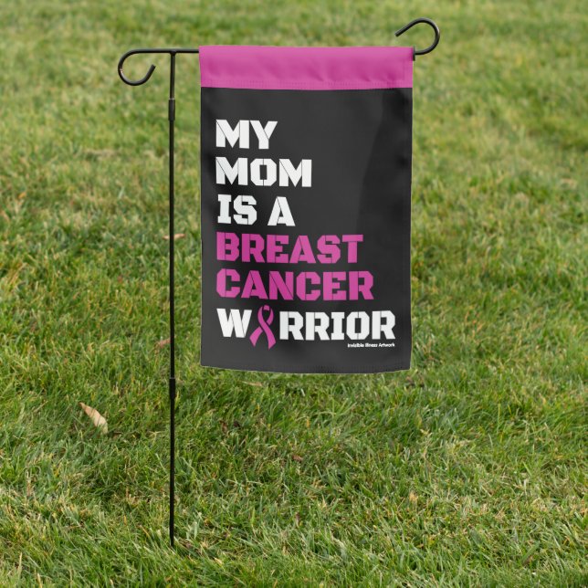 Warrior/Block/Mom...Breast Cancer Garden Flag (In SItu)