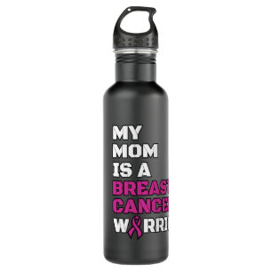 Warrior/Block/Mom...Breast Cancer Stainless Steel Water Bottle