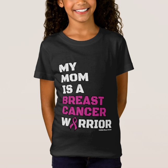 Warrior/Block/Mom...Breast Cancer T-Shirt (Front)