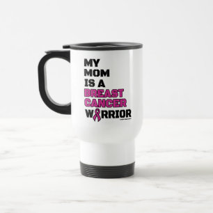 Warrior/Block/Mom...Breast Cancer Travel Mug