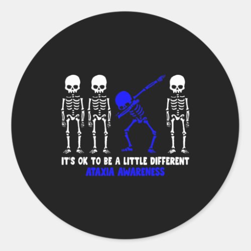 Warrior Blue Ribbon Awareness Disease Halloween Gi Classic Round Sticker