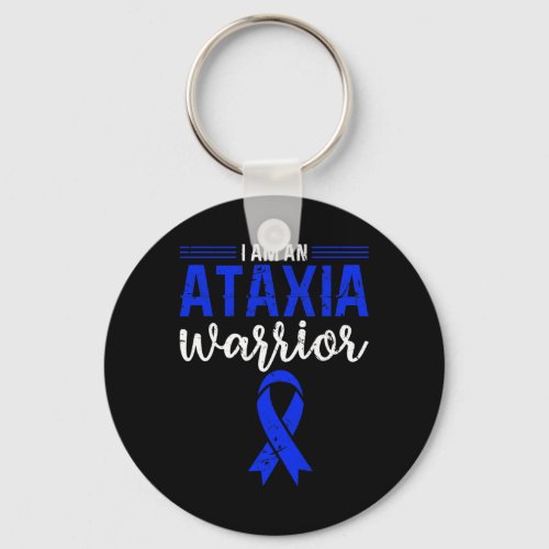 Warrior Blue Ribbon Impaired Coordination Awarenes Keychain