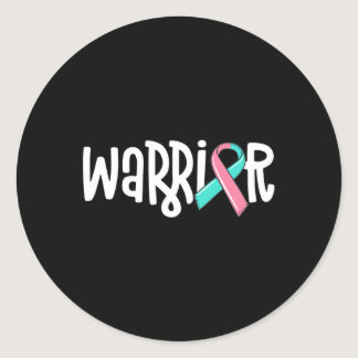 Warrior BRCA Breast Cancer Awareness Previvor Mase Classic Round Sticker