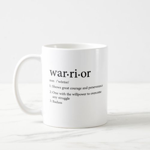 Warrior Breast Cancer Cancer Fighter Gift For Her Coffee Mug