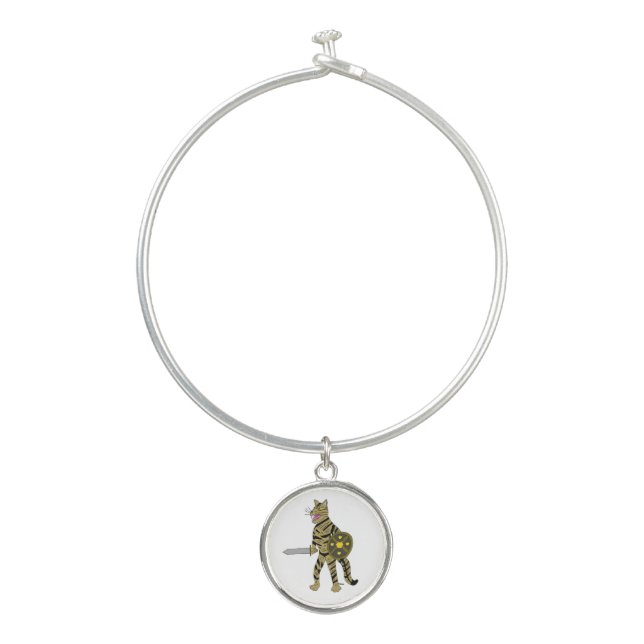 Warrior Cat  Bangle Bracelet (Front)