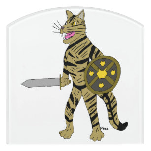 Warrior Cat   Door Sign
