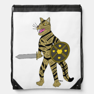 Warrior Cat Drawstring Bag