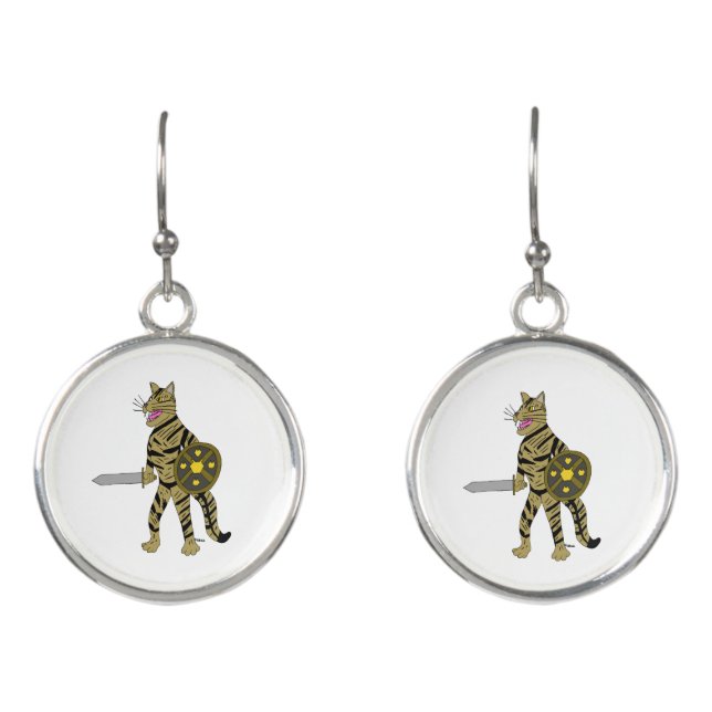 Warrior Cat   Earrings (Front)