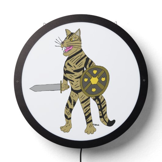 Warrior Cat LED Sign (Lights Off)