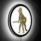 Warrior Cat LED Sign (Angle)