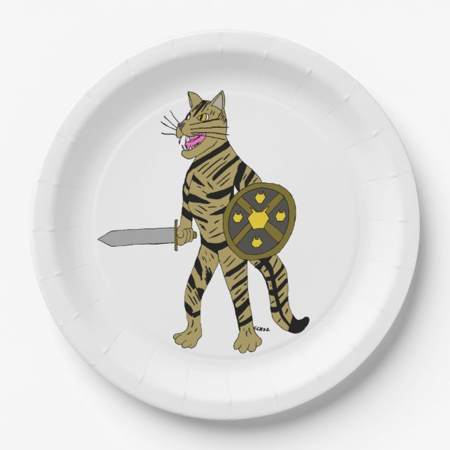 Warrior Cat   Paper Plates (Front)