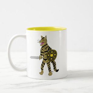 Warrior Cat Two-Tone Coffee Mug