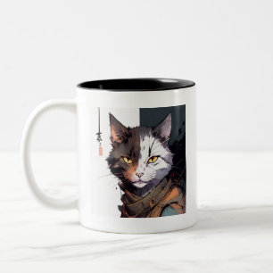 Warrior Cat Two-Tone Coffee Mug