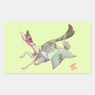 Warrior Cats - Ivypool and Dovewing Rectangular Sticker