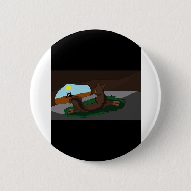 Warrior cats pinback button (Front)