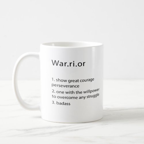 Warrior Custom Warrior Gift Alcoholics Anonymous Coffee Mug