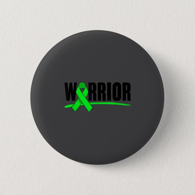 Warrior Depression Anxiety Mental Health Awareness Button (Front)