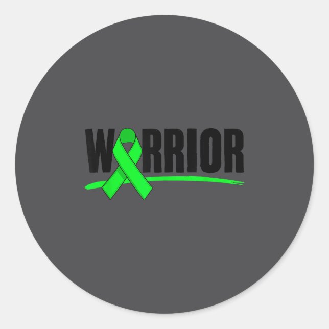 Warrior Depression Anxiety Mental Health Awareness Classic Round Sticker (Front)