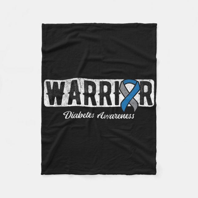 Warrior Diabetes Awareness  Fleece Blanket (Front)