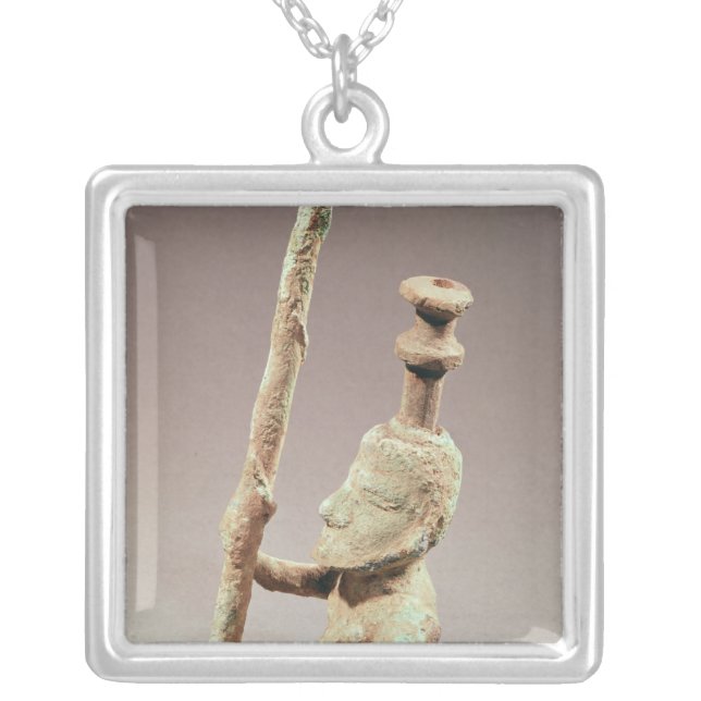 Warrior, Dong-son Civilisation, from Vietnam Silver Plated Necklace (Front)