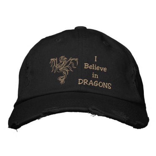 Warrior Dragon Embroidered Baseball Cap