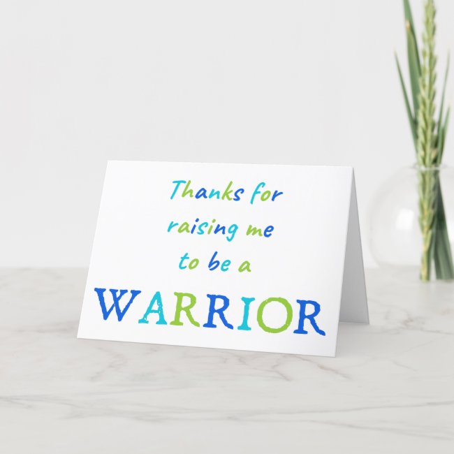 Warrior Father's Day Card