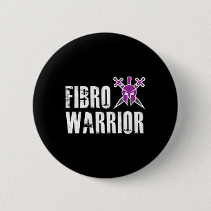 Warrior - Fibromyalgia Awareness Fighter 1 Button
