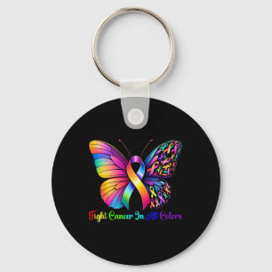 Warrior Fight Cancer In All And Every Color Ribbon Keychain
