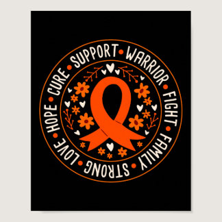 Warrior Fight Family Strong Love Hope Cure Support Poster
