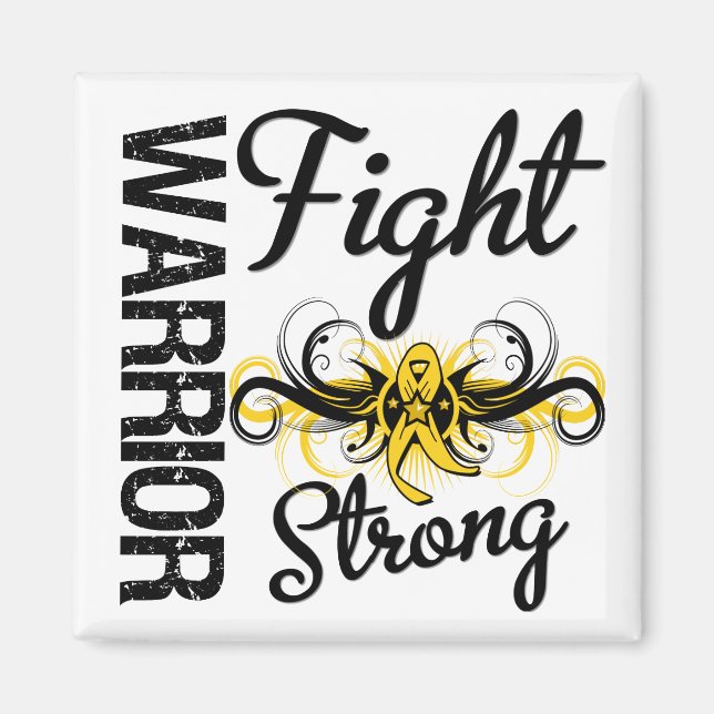 Warrior Fight Strong Sarcoma Cancer Magnet (Front)