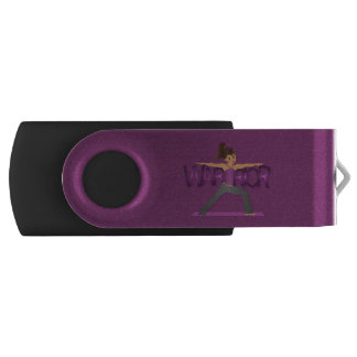 Warrior Fit Yoga Girl Lifting Swivel USB Drive