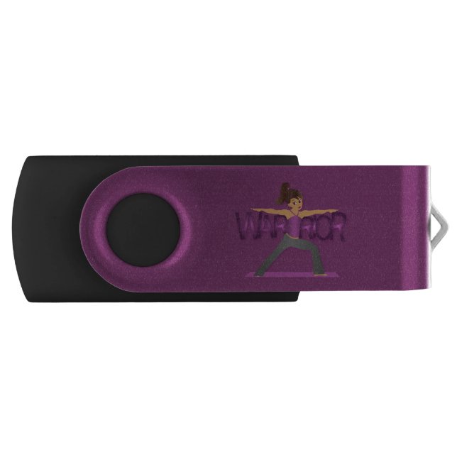 Warrior Fit Yoga Girl Lifting Swivel USB Drive (Front)