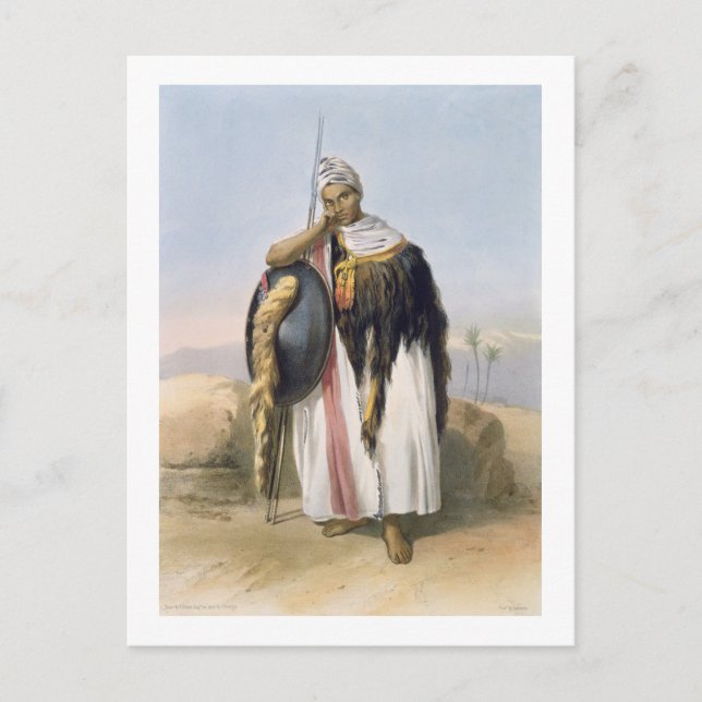 Warrior from Amhara, Ethiopia, illustration from ' Postcard (Front)
