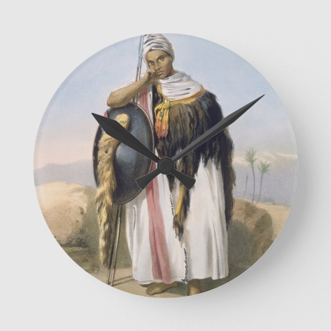 Warrior from Amhara, Ethiopia, illustration from ' Round Clock (Front)