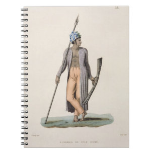 Warrior from the Island of Guebe, from 'Voyage aut Notebook