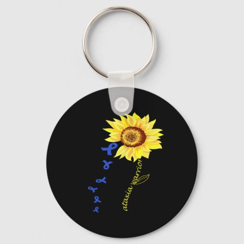 Warrior Fun Design Ataxia Awareness  Keychain