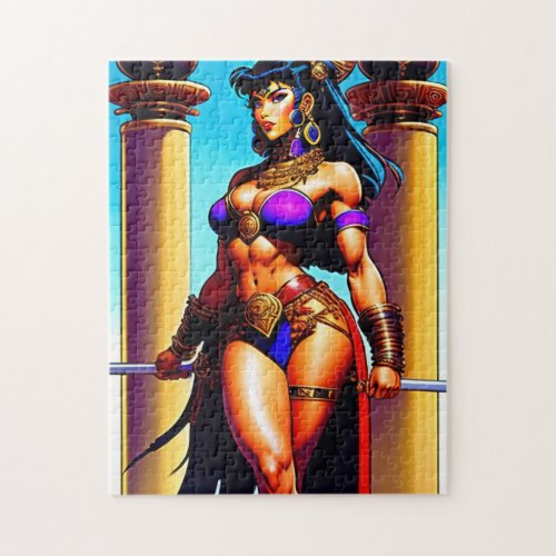 WARRIOR GIRL BODYBUILDER FANTASY JIGSAW PUZZLE