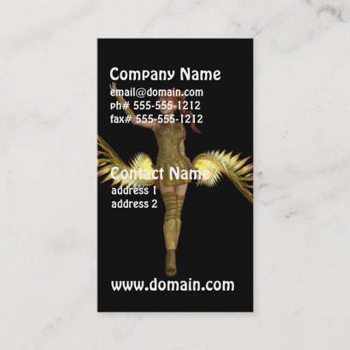 Customizable Warrior Girl Business Cards