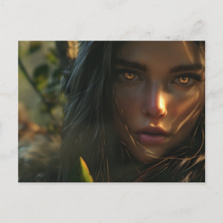 Warrior Girl In Jungle 1 Postcard