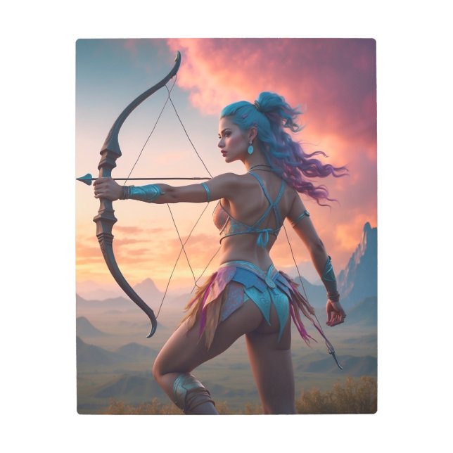 Warrior Goddess. Metal Print (Front)
