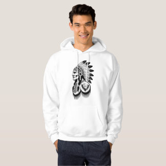 Warrior Headdress Line Art Hoodie