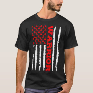 Warrior Hemophilia Awareness US Flag T-Shirt