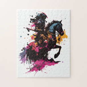 Warrior Horse Watercolor Jigsaw Puzzle