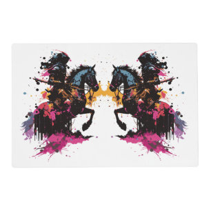 Warrior Horse Watercolor Placemat