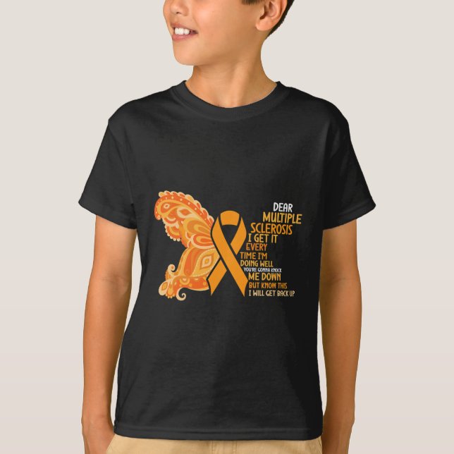 Warrior I'm Doing Well Multiple Sclerosis Awarenes T-Shirt (Front)